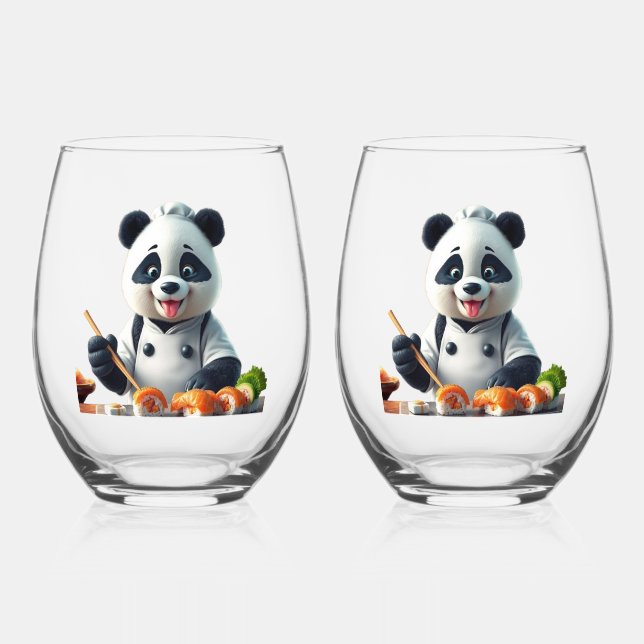 Verre À Vin Sans Pied Funny animal art – perfect gift for animal lovers  (Recto)