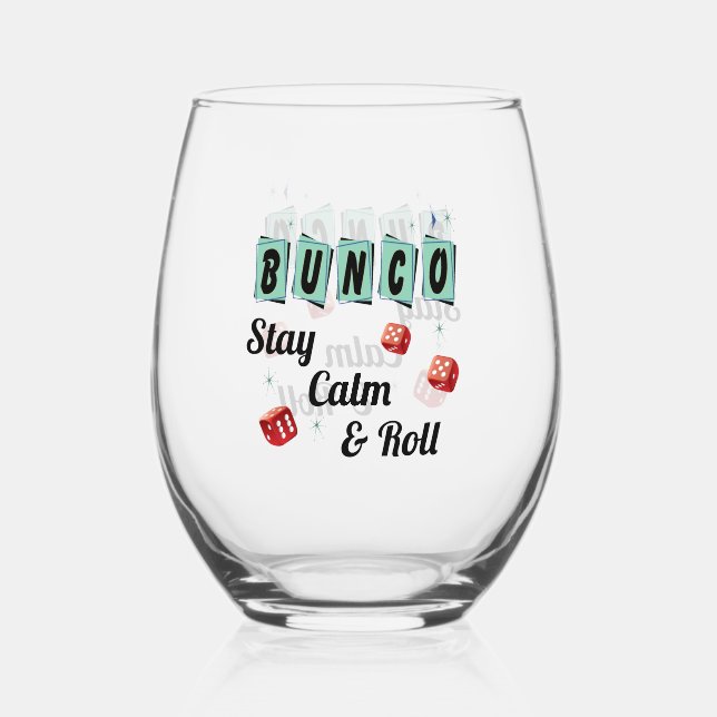 Verre à vin sans pied Funny Bunco Dice Friend (Recto)
