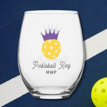 Funny Pickleball King Monogramme personnalisé