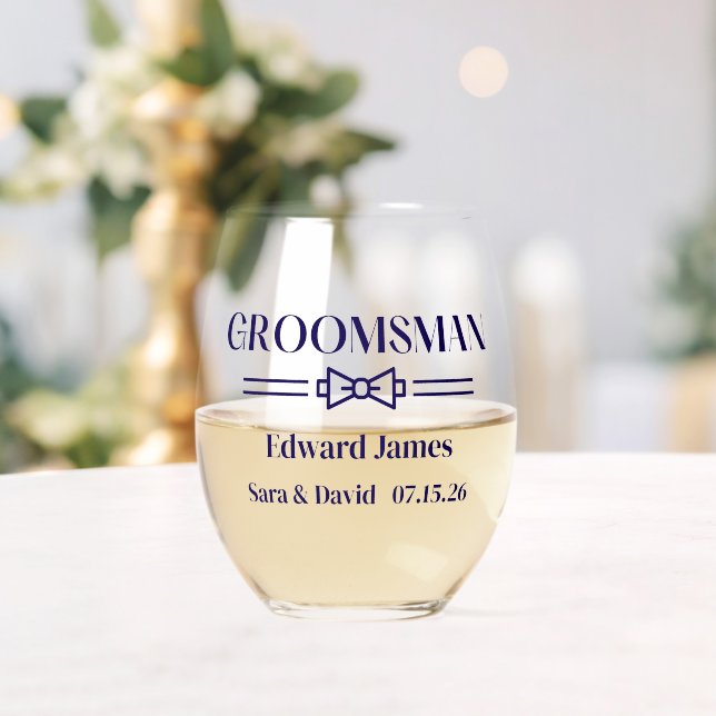 Verre À Vin Sans Pied Garçon d'honneur (Insitu (Mariage))