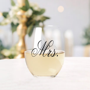 Verre À Vin Sans Pied Garde de Mme Jour de Mariage