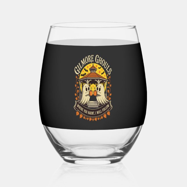 Verre À Vin Sans Pied Gilmore Ghouls Halloween Ghost (Recto)
