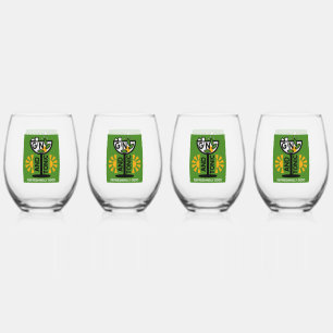 Verre À Vin Sans Pied Gin vintage Et Art Tonique