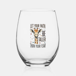 Verre À Vin Sans Pied Girafe de foi Design de chemise vintage inspirant_