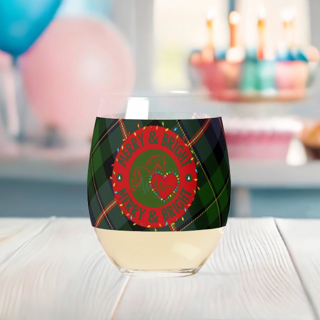 Verre À Vin Sans Pied Glassware Multiple Options Plaid Merry & Bright (Insitu (Baby Shower))