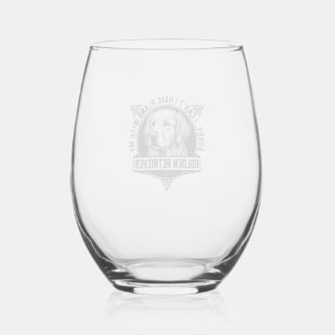 Verre À Vin Sans Pied Golden Retriever Désolé j'ai des projets Amoureux
