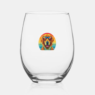 Verre À Vin Sans Pied Golden Retriever pour enfants garçons filles lunet