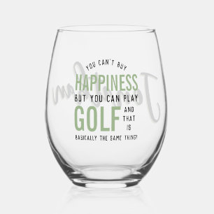 Verre À Vin Sans Pied Golf est le bonheur Amoureux Golf Personnalisé