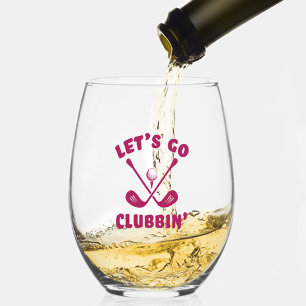 Verre À Vin Sans Pied Golfeur drôle humour de club de golf sports modern