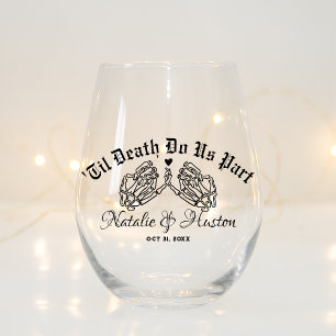 Verre À Vin Sans Pied Goth Mariage Épouses d'honneur personnalisées jusq