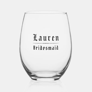 Verre À Vin Sans Pied Gothic Bridesmaid Stemless Wine Glass