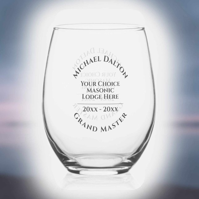 Verre À Vin Sans Pied Grand Maître Maçonnique (Créateur téléchargé)