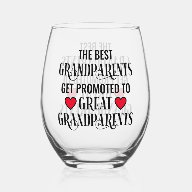 Verre À Vin Sans Pied Grands-parents modernes aux grands-parents (Recto)