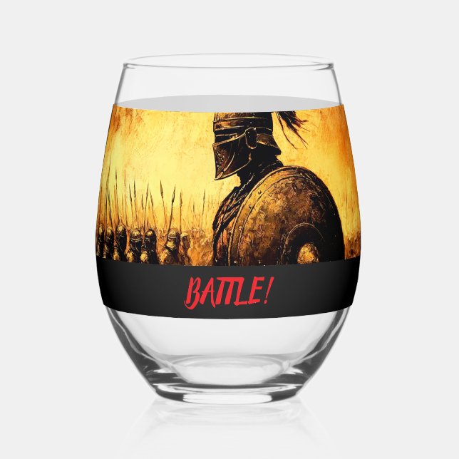 Verre À Vin Sans Pied Guerrier (Recto)