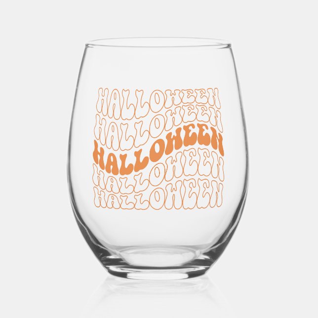 Verre À Vin Sans Pied Halloween (Recto)