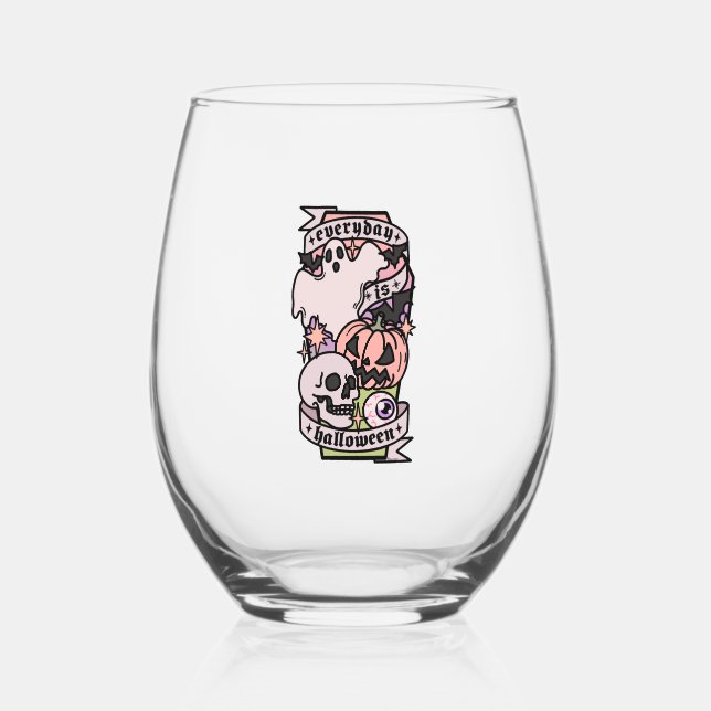Verre À Vin Sans Pied Halloween Everyday (Recto)