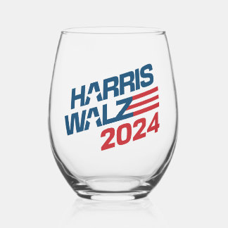 Verre À Vin Sans Pied Harris Walz Élection 2024
