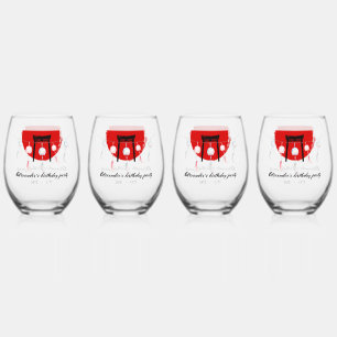 Verre À Vin Sans Pied Hibachi fête d'anniversaire Vent Chimes Furin Japo