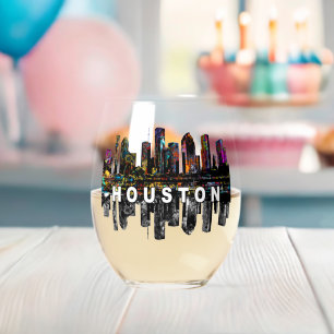Verre À Vin Sans Pied Houston en graffiti