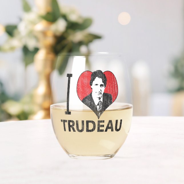Verre À Vin Sans Pied I Heart Trudeau (Insitu (Mariage))