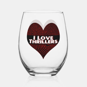 Verre À Vin Sans Pied I Love Thrillers Black