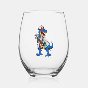 Verre À Vin Sans Pied Infirmière Dinosaur Infirmière
