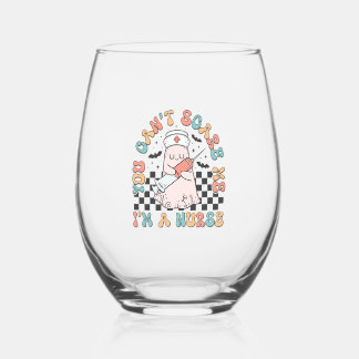 Verre À Vin Sans Pied Infirmière Halloween illustration vous ne pouvez p