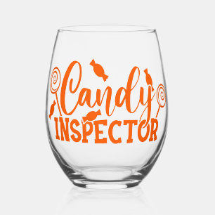 Verre À Vin Sans Pied Inspecteur Halloween Candy