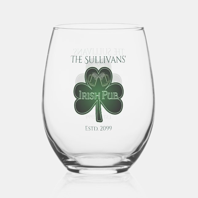 Verre À Vin Sans Pied Irish Pub Bar Drinkware Cocktail (Recto)