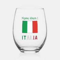 Italia et Drapeau Italien Personnalisation Verte 