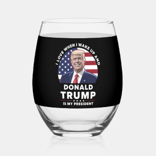 Verre À Vin Sans Pied J'adore quand je me réveille et que Donald Trump e