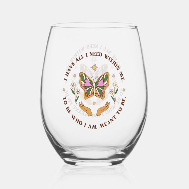 Verre À Vin Sans Pied J'ai tout (Recto)