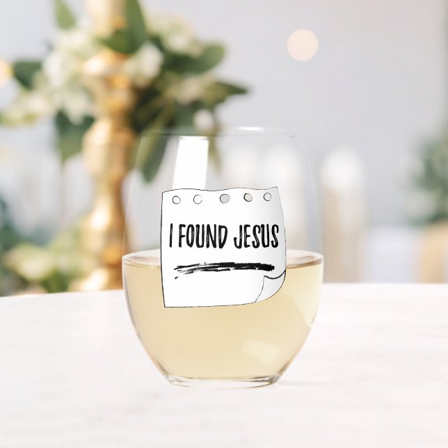 Verre À Vin Sans Pied J'ai trouvé Jésus (Insitu (Mariage))