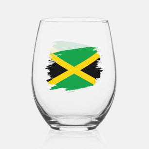 Verre À Vin Sans Pied Jamaïque, Drapeau jamaïcain