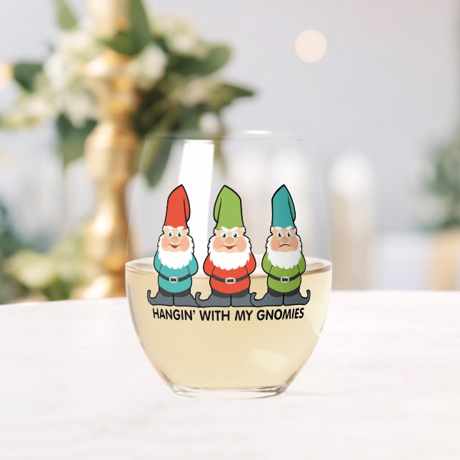 Verre À Vin Sans Pied Je Pense À Mes Gnomes (Insitu (Mariage))