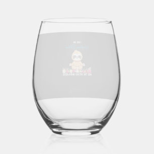 Verre À Vin Sans Pied J'étais Comme Tee Sloth Yoga Méditation Machine à