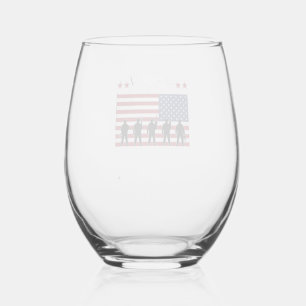 Verre À Vin Sans Pied Joyeuse fête des vétérans Drapeau Silhouette Vecto