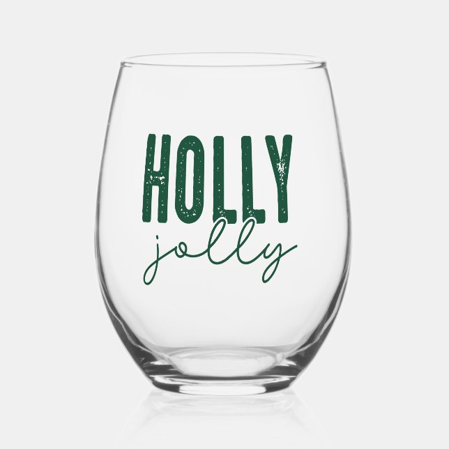 Verre À Vin Sans Pied Joyeusement festif (Recto)