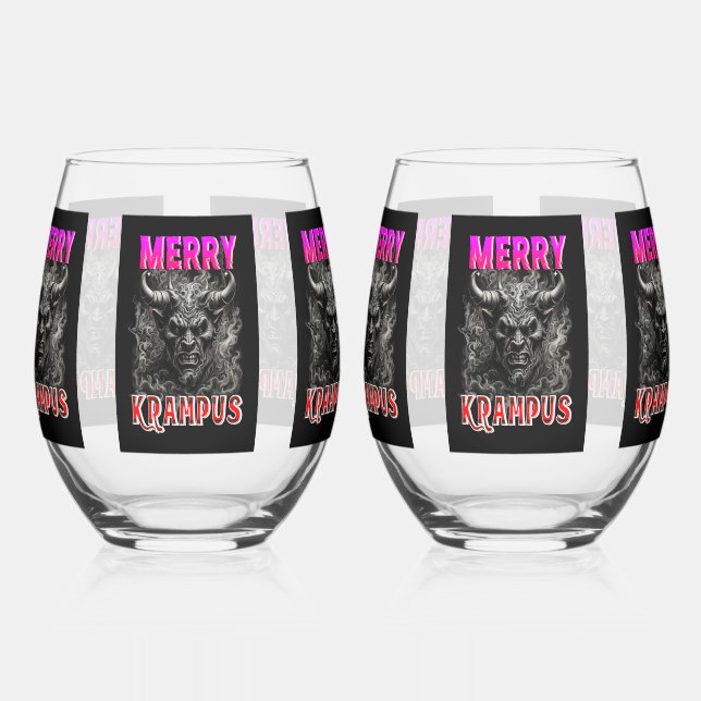 Verre À Vin Sans Pied Joyeux Krampus (Gauche)
