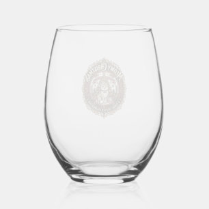 Verre À Vin Sans Pied Joyeux Noël Chat Noël Vintage Vector Art S