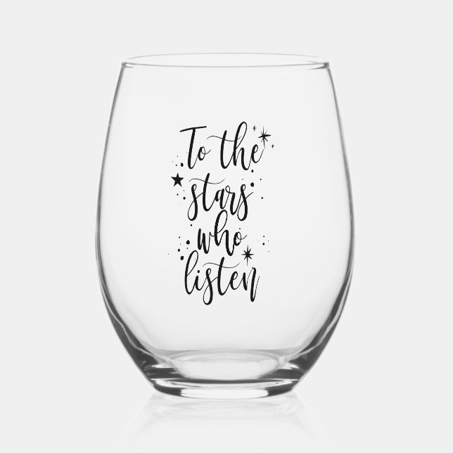 Verre À Vin Sans Pied Jusqu'aux Étoiles (Recto)