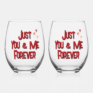 Verre À Vin Sans Pied Juste toi et moi pour toujours