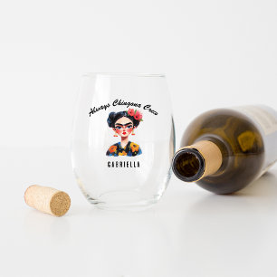 Verre À Vin Sans Pied La Cabrona Jefa + Chingona Crew   Enterrement de v