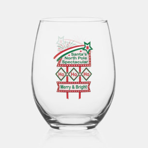 Verre À Vin Sans Pied La guirlande rétro du Père Noël – Ho Ho Ho Joyeux