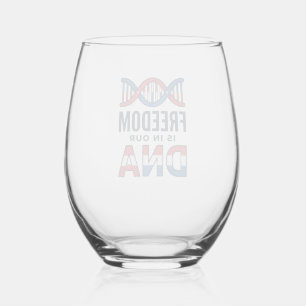 Verre À Vin Sans Pied La liberté est dans notre ADN vecteur patriotique