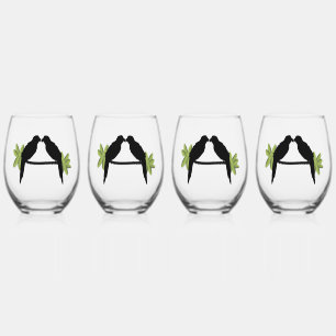 Verre À Vin Sans Pied L'amour des perroquets