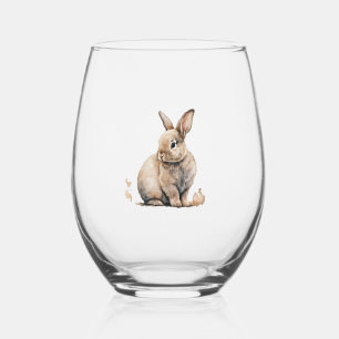 Verre À Vin Sans Pied Lapin de Pâques