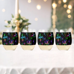 Verre À Vin Sans Pied L'atmosphère de Noël festive et animée de Slippery