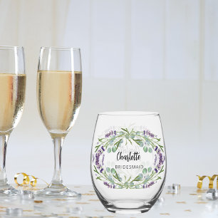 Verre À Vin Sans Pied Lavender eucalyptus nom de la femme de ménage
