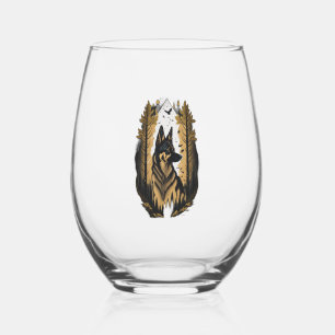Verre À Vin Sans Pied Le Berger Allemand 009